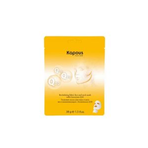 KAPOUS, Тканевая маска для лица и шеи восстанавливающая с коэнзимом Q10, 1 шт