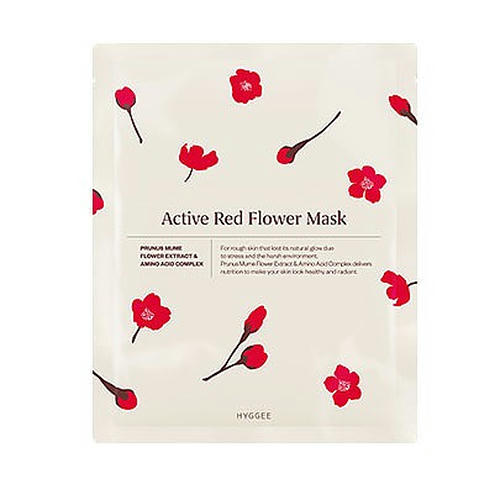 HYGGEE Тканевая маска Active Red Flower Mask 10шт