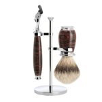 Бритвенный набор MUEHLE PURIST, эбонит, барсучий ворс высшей категории Silvertip, бритва Fusion