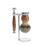 Бритвенный набор MUEHLE SOPHIST, железное дерево, барсучий ворс высшей категории Silvertip, Т-образная бритва