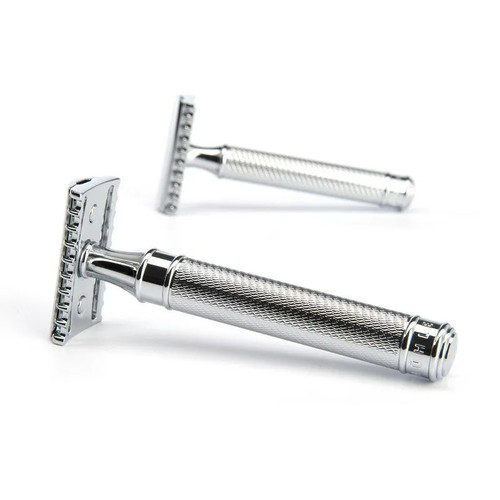Т-образная бритва MUEHLE TRADITIONAL, c удлиненной ручкой, хром, open comb — изображение 3