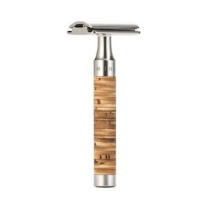 Т-образная бритва MUEHLE ROCCA, сталь, береста, closed comb