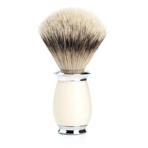 Помазок MUEHLE PURIST, барсучий ворс высшей категории Silvertip, смола, цвет слоновой кости