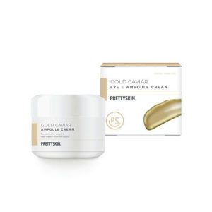 Разглаживающий ампульный крем для лица и кожи вокруг глаз Prettyskin "Gold Caviar" с экстрактом икры 50мл