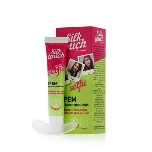 Крем для депиляции Carelax Silk Touch Selfie увлажняющий, с лотосом 20мл