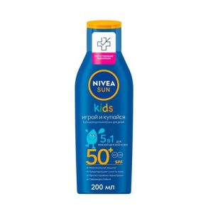 Увлажняющий лосьон Nivea Sun Kids солнцезащитный для детей SPF 50 200мл
