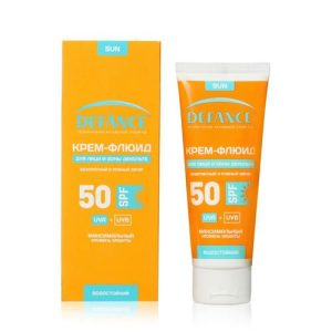 Солнцезащитный крем - флюид Defance для лица и зоны декольте SPF 50 75 мл
