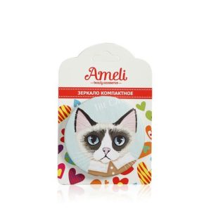 Зеркало Ameli компактное , с рисунком в ассортименте D7см