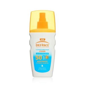 Солнцезащитный спрей для лица и зоны декольте Defance SPF 50 с гиалуроном и коллагеном 160мл