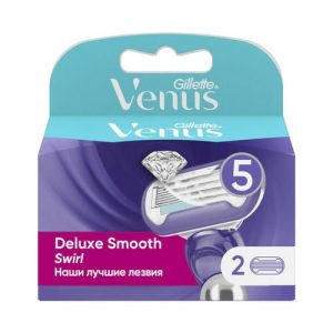 Женские сменные кассеты Venus Swirl для бритья, 5 лезвий 2шт