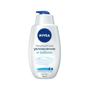 Крем - гель Nivea для душа "Нежное увлажнение" с ценным маслом миндаля 750мл