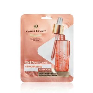 Тканевая маска для лица Черный Жемчуг Второе рождение кожи MezoCare