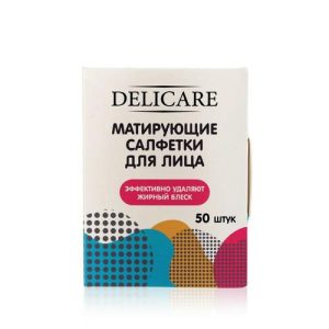 Матирующие салфетки Delicare для лица 50шт