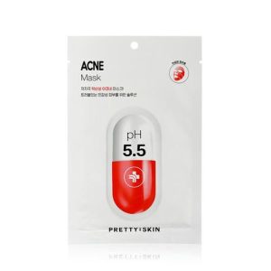 Успокаивающая маска для проблемной кожи лица Prettyskin Acne "pH 5,5" с экстрактом чайного дерева 25г