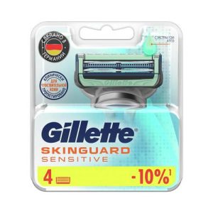 Кассеты для станка Gillette Skinguard sensitive сменные 4шт