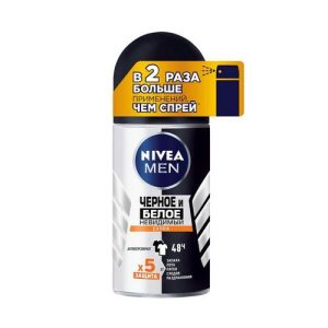 Мужской шариковый дезодорант Nivea Men Черное и белое Невидимый extra 50мл