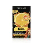Очищающие полоски для носа Delicare от черных точек с ароматом лимона 6шт