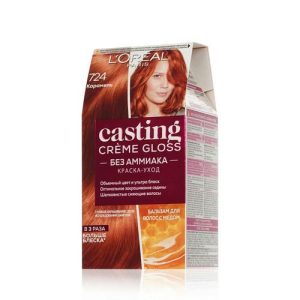 Крем - краска L`Oreal Paris Casting Creme Gloss стойкая для волос 724 Карамель