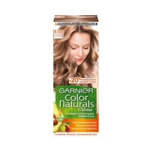 Стойкая крем - краска Garnier Color Naturals для волос питательная 8.132 Натуральный блонд 110мл