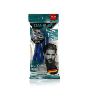 Одноразовый мужской станок Carelax Ultra для бритья, 2 лезвия, 4шт