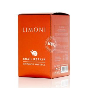 Сыворотка LIMONI SNAIL REPAIR для лица восстанавливающая, с экстрактом секрета улитки, 25мл