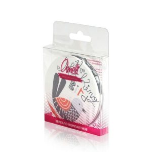 Зеркало Ameli компактное , с рисунком D7см