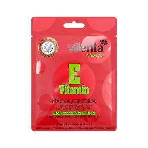 Маска Vilenta Vitamins для лица Против мимических морщин "vitamin E", для нормальной и сухой кожи 28мл