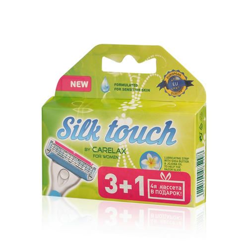 Женские сменные кассеты Carelax Silk Touch для бритья 4шт
