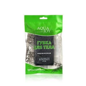 Мочалка Aqua Joy для душа и ванны прямоугольная, конжак