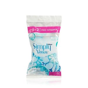 Одноразовые женские станки Venus Simply для бритья, 6шт