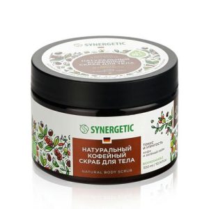 Натуральный кофейный скраб для тела Synergetic "кофе и зеленый лайм" 300мл