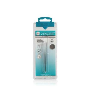 Пинцет для бровей Zinger B 164 SH скошенный, плоский, ручная заточка