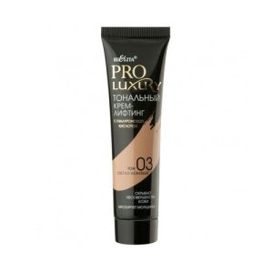 Тональный крем - лифтинг для лица Bielita Proluxury с гиалуроновой кислотой 03 Светло-бежевый 30мл