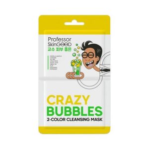 Пузырьковая тканевая маска для лица Professor SkinGood "Crazy Bubbles", двухцветная, 1шт