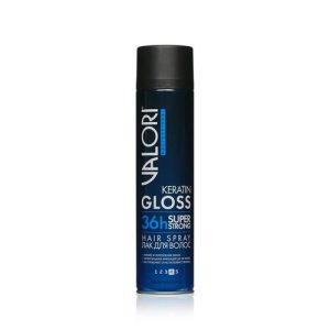 Лак для волос Valori Professional "Keratin Gloss" суперсильная фиксация (4) 400мл