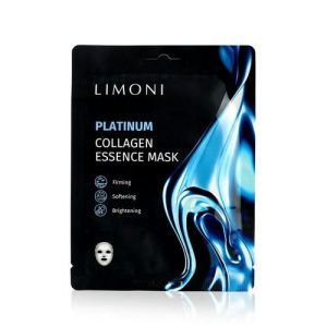 Тканевая маска для лица LIMONI Platinum с коллоидной платиной и коллагеном 23г