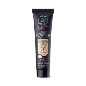 Тональный крем - пудра для лица Bielita LAB colour "Liquid Powder Matt" 01 Фарфоровый 30мл