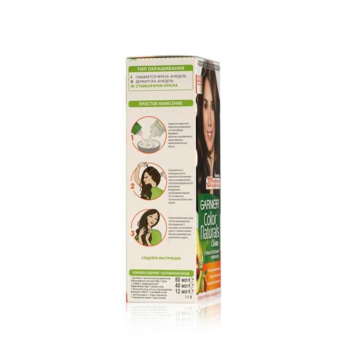Стойкая крем - краска Garnier Color Naturals для волос 3.23 Темный шоколад — изображение 2