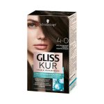 Стойкая краска для волос Gliss Kur Уход & увлажнение с гиалуроновой кислотой 4-0 Темно-каштановый