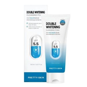 Увлажняющая пенка для глубокого очищения кожи Prettyskin Double Whitening "pH 5,5" 150мл
