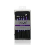Набор кистей для макияжа глаз Valori фиолетовые 5шт + чехол