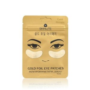 Фольгированные патчи для области вокруг глаз Skinlite "золото" 10шт