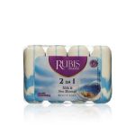 Мыло туалетное Rubis "Milk & Sea Mineral" 4*90г