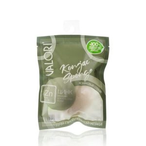 Спонж для лица Valori конжаковый "цинк"