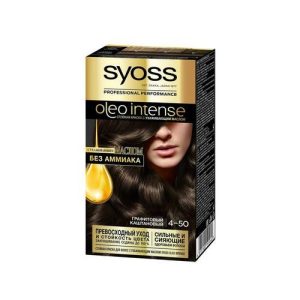 Стойкая краска Syoss oleo intense для волос 4-50 Графитовый каштановый 50мл
