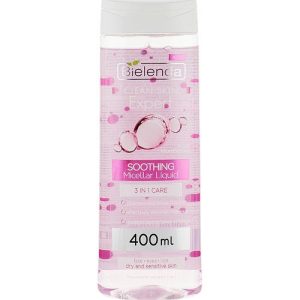 Bielenda Expert Micellar - Успокаивающая мицеллярная жидкость 3в1 для умывания и снятия макияжа, 400 мл.