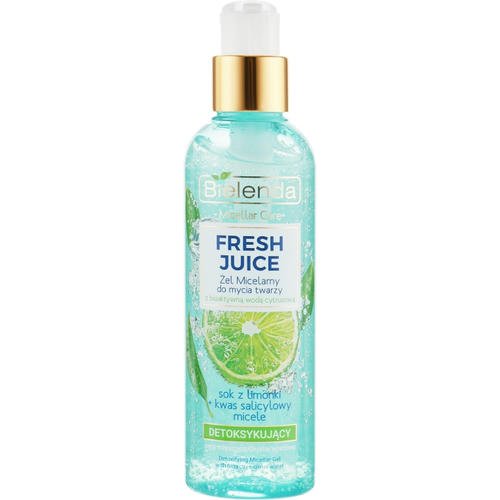 Bielenda Fresh Juice Micellar Care Detox Lime - Мицеллярный гель для умывания "Лайм" с детокс-эффектом, 190 г.