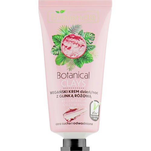 Bielenda Botanical Clays Vegan Day Night Cream Pink Clay - Крем для лица с розовой глиной, 50 мл. — изображение 2