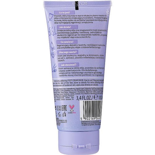 Bielenda Lavender Foot Care Foot Cream Mask - Смягчающая крем-маска для ног, 100 мл. — изображение 2