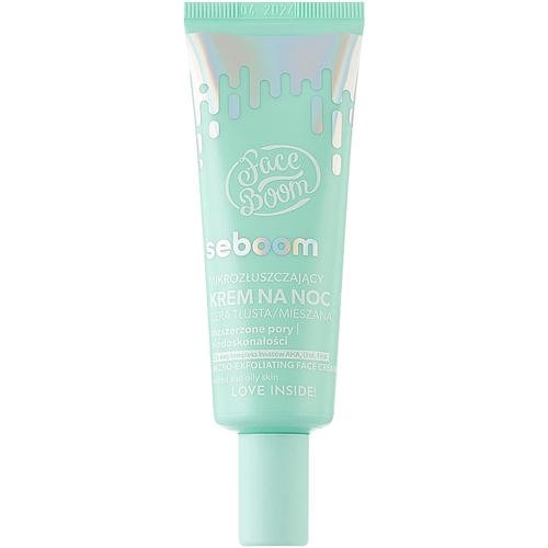 Bielenda Face Boom Seboom Micro-Exfoliating Night Face Cream - Микроотшелушивающий ночной крем для лица, 50 мл.